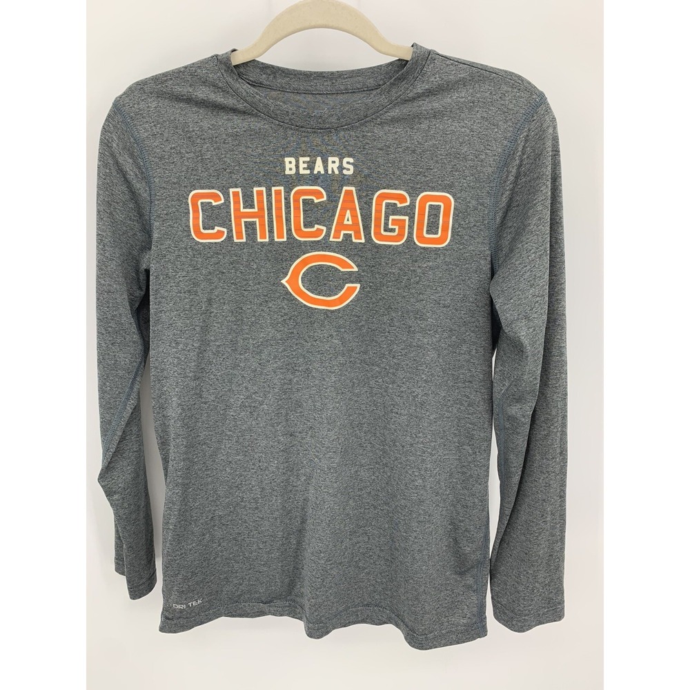Chicago Bears NFL Youth Large 14-16 Dri Tek Long Sleeve T-Shirt